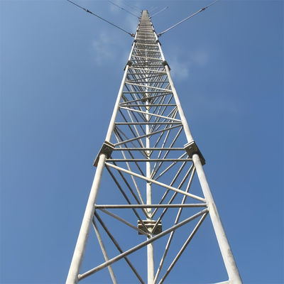 Torre di fili galvanizzati per telecomunicazioni in acciaio tubolare