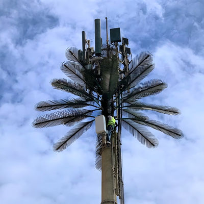 Galvanizzato GSM Mobile Bionic Palm Tree Antenna Torre Single Pole 5g Torre Camuffamento