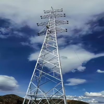 110KV 220KV Galvanizzato a caldo Grandi torri di linee elettriche Torre elettrica ad alta tensione