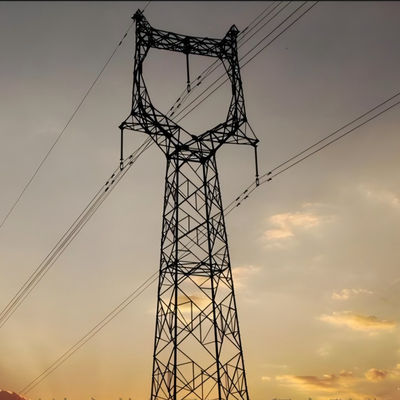 110KV 220KV Galvanizzato a caldo Grandi torri di linee elettriche Torre elettrica ad alta tensione