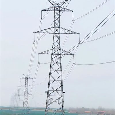 35kv doppio circuito Pylon Power Torre di trasmissione elettrica Acciaio Galvanizzato Torre di monopoli metallici