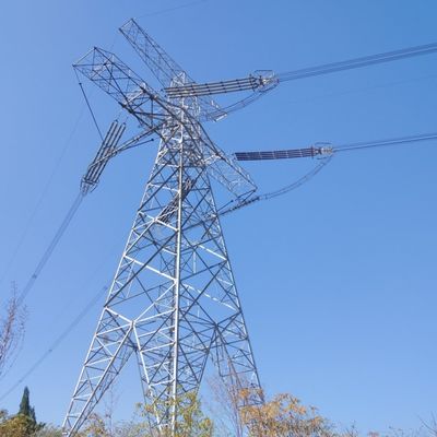 35kv doppio circuito Pylon Power Torre di trasmissione elettrica Acciaio Galvanizzato Torre di monopoli metallici