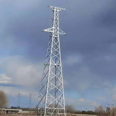 110 Kv Torre Galvanizzata Grandi linee elettriche a fianco Torri Linea di trasmissione a tubo singolo Torri monopolio