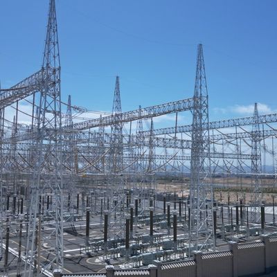 Torre elettrica ad alta tensione ad angolo di ferro Velocità del vento 30-180 Km/h Torre di trasmissione 132kv