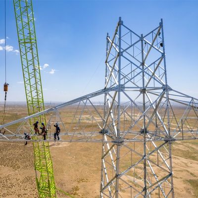 Torre elettrica ad alta tensione ad angolo di ferro Velocità del vento 30-180 Km/h Torre di trasmissione 132kv