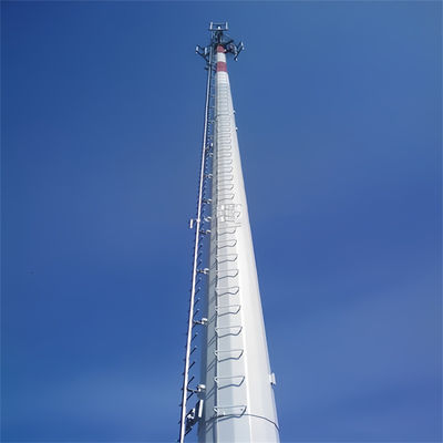 Antenna cellulare Telecom Hot Dip Galvanized Monopole Tower 10 -60 M