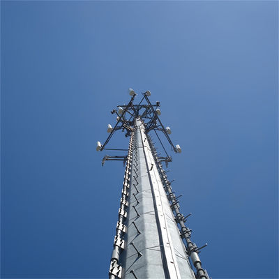 Antenna cellulare Telecom Hot Dip Galvanized Monopole Tower 10 -60 M