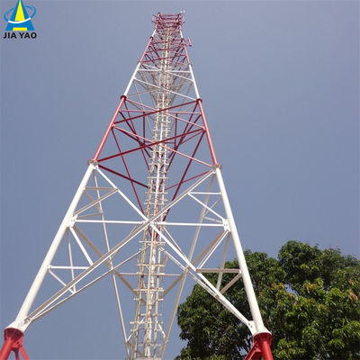 Telefono cellulare di comunicazione in acciaio rotondo torre a reticolo autoappoggiabile antenna tubolari mastro 3 gambe