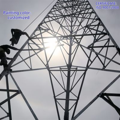Torre angolare in acciaio a 3 zampe Torre di comunicazione Q355 Acciaio 28m Rete mobile Regioni costiere resistenti al vento