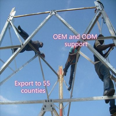 Torre angolare in acciaio a 3 zampe Torre di comunicazione Q355 Acciaio 28m Rete mobile Regioni costiere resistenti al vento