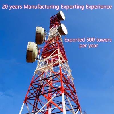 12m 30m 45m 4 gambe di acciaio angolare auto-supporto GSM Cdma Lte Isp Antenna Telecom Bts facile da installare torre reticolare