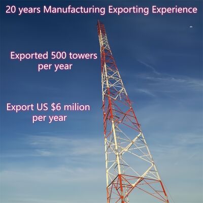 Torre di acciaio angolare galvanizzato a tre zampe