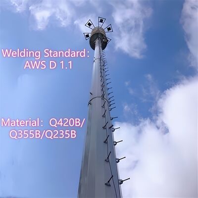 20 25 35 45 60M Monopole Telecom Tower Hot Dip Galvanizzato 5G 4G Microonde Wifi Cellulare Segnale Antenna Mastro