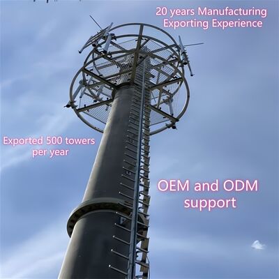 20 25 35 45 60M Monopole Telecom Tower Hot Dip Galvanizzato 5G 4G Microonde Wifi Cellulare Segnale Antenna Mastro