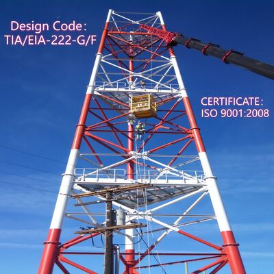 20 30 40M 3 Leg Tubulare di acciaio senza soluzione di continuità ISP Internet 5G Wifi Bts Telecommunication Tower