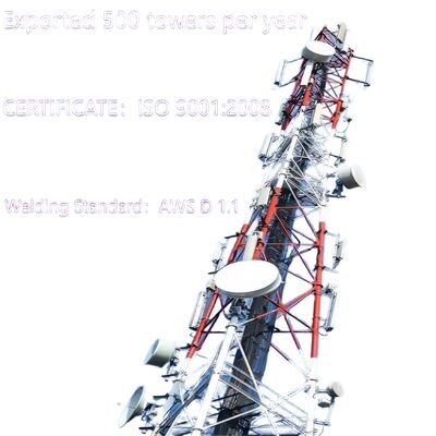 3 Legged Tubular Seamless Steel 20 30 40M Galvanized 5G Gsm Cdma Isp Telecom Tower