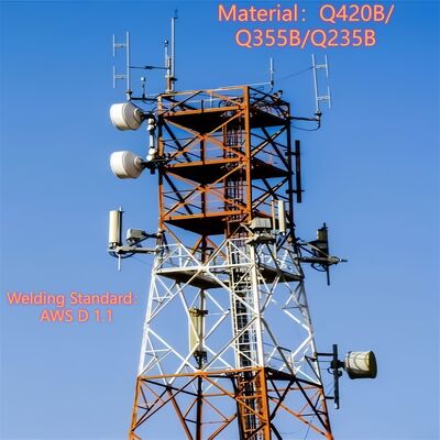 20 30 40M 4 gambe angolare reticola di acciaio resistente 5G Wifi cellulare segnale di amplificazione torre di telecomunicazione