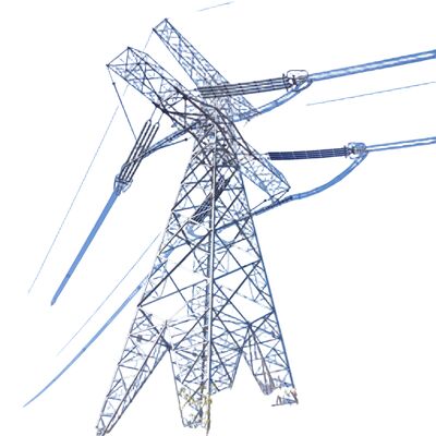 Alta tensione 220KV 500KV angolo galvanizzato acciaio torre di trasmissione di potenza sospensione palo di servizio
