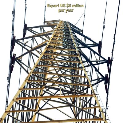 Torre di trasmissione di potenza in acciaio galvanizzato resistente 66KV 132KV Multi circuito mastro della rete elettrica