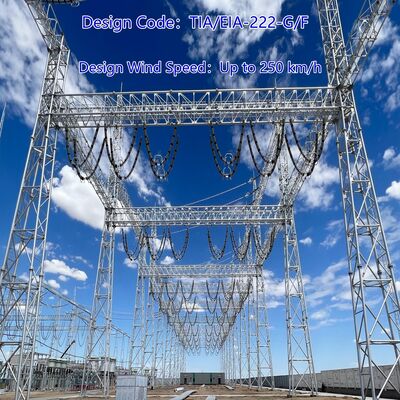 10KV 380KV Power Transmission Tower Hot Dip Galvanized Lattice Angle Steel High Voltage Utility Pole