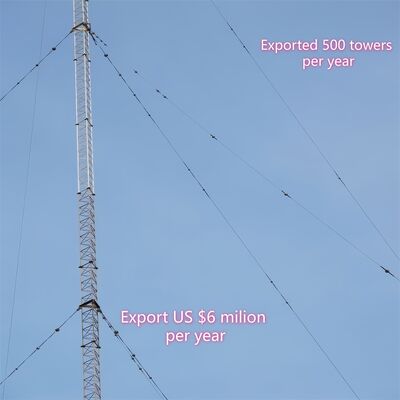 Torre di trasmissione a filo galvanizzato Acciaio a prova di corrosione 55m Segnale Regioni costiere Durable