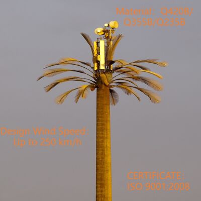 60M Bionic Coconut Tree Camuffato Acciaio Galvanizzato Monopole 5G Wifi Telecomunicazione Antenna Torre