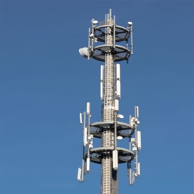 Monopole Tower torre di telecomunicazioni costruita in acciaio leggero e ad alta resistenza alla trazione con codice di progettazione EN 1991-1-4 e EN 1993-3-1 per le prestazioni