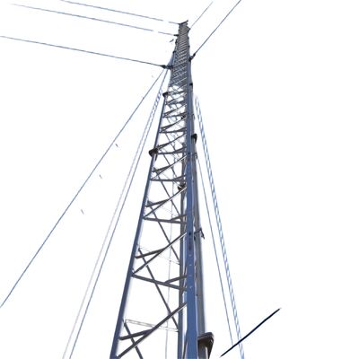 Guyed Wire Tower ha progettato applicazioni di elevazione di copertura estesa utilizzando materiali in acciaio e codici di progettazione di ingegneria provati