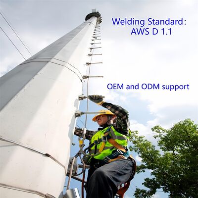 Monopole Tower torre di telecomunicazione in acciaio progettata secondo le norme GB T 700 e GB T 1591 che garantisce l'integrità strutturale per le telecomunicazioni