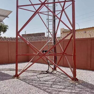 Torre angolare in acciaio a 3 gambe Torre di comunicazione wireless triangolare con codice di progettazione ANSI TIA 222 e materiali in acciaio ad alta resistenza