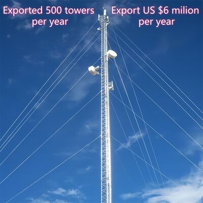 Torre di filo galvanizzato in acciaio per 5G Telecom FM Broadcast Wind Monitoring