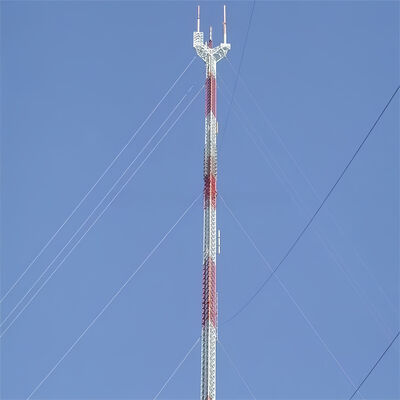 15m-40m Hot Dip Galvanized Guyed Wire Tower for Highway Tunnel Traffic Monitoring & Emergency Communication