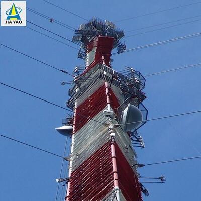 15m-40m Hot Dip Galvanized Guyed Wire Tower for Highway Tunnel Traffic Monitoring & Emergency Communication