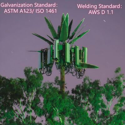 13 19 25M Area Parco Albero Bionico Acciaio Mimetizzato Autoportante Torre di Telecomunicazioni Satellitare 5G 4G da Esterno