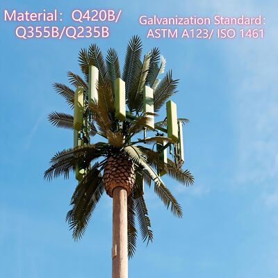 12 18 24M Albero bionico comunitario mimetizzato albero di comunicazione a microonde galvanizzato all'aperto 5G 4G