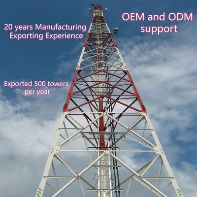 10 16 22 28M Torre rurale delle telecomunicazioni all'aperto autosufficiente galvanizzata angolare con gambe in acciaio 5G 4G Wifi