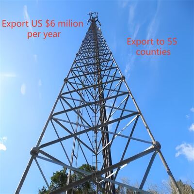 16 26 36M Segnale integrato 3 gambe tubolare in acciaio zincato per esterni 5G 4G Radio satellitare Wifi Torre delle telecomunicazioni