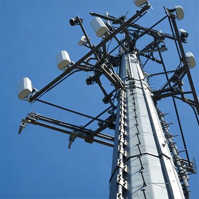 12 18 24M Torretta per telecomunicazioni all'aperto autosufficiente compatta in acciaio galvanizzato monopolare 5G 4G Wifi per piccolo spazio