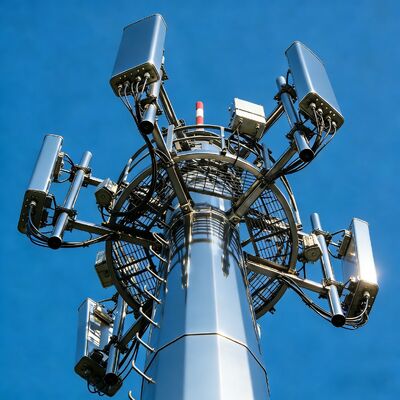 13 19 25M Design compatto Monopolo in acciaio zincato Albero autoportante per esterni salvaspazio a microonde 5G 4G