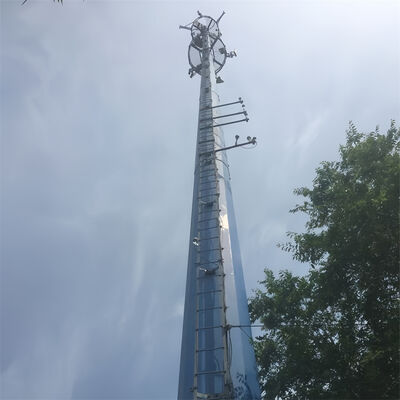 13 19 25M Design compatto Monopolo in acciaio zincato Albero autoportante per esterni salvaspazio a microonde 5G 4G