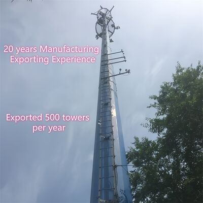 14 20 26M Torretta per telecomunicazioni satellitare per piccola area autosufficiente in acciaio galvanizzato monopolare di dimensioni compatte 5G 4G