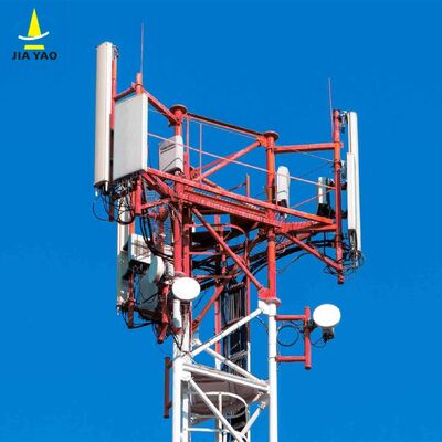 Albero autoportante delle telecomunicazioni galvanizzato torre tubolare d'acciaio con gambe durevoli a 3 gambe per applicazioni a microonde all'aperto 5G 4G