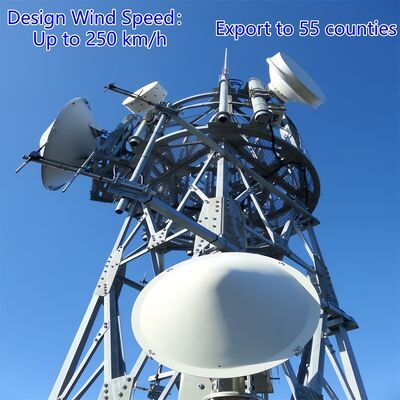 3 Leg Angular Cost Effective Steel Telecom Tower Low Installation Cost Long Service Life