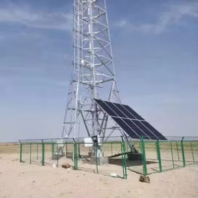 15 22 38M Torre per telecomunicazioni a reticolo solare off-grid angolare a 4 gambe con acciaio zincato e batteria di riserva per comunicazioni di emergenza
