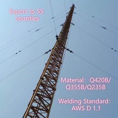 Torre in filo tirato zincato per comunicazione wireless resistente al vento per la trasmissione del segnale 5G