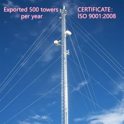 Torre in filo tirato zincato per comunicazione wireless resistente al vento per la trasmissione del segnale 5G