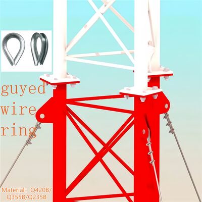 Torre in filo tirato zincato per comunicazione wireless resistente al vento per la trasmissione del segnale 5G
