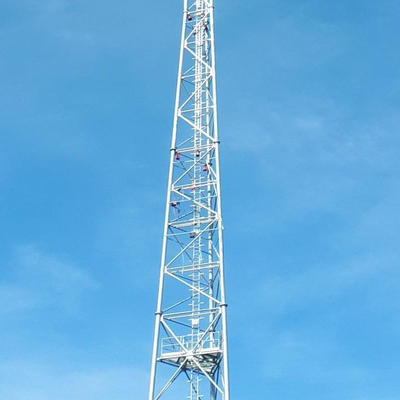 3 Leg Tubular Fire Resistant Steel Telecom Tower High Temperature Tolerant For Industrial Zone