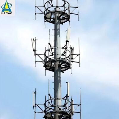 Torre unipolare dal design modulare da 26 M per copertura 5G in aree urbane dense
