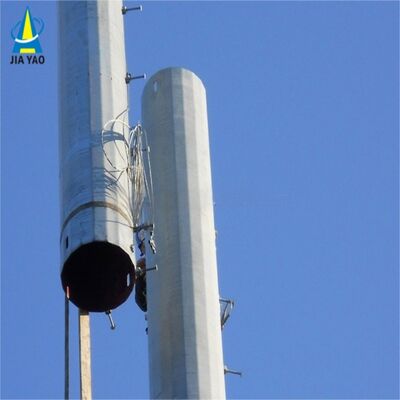 Torre di comunicazione unipolare in acciaio resistente agli agenti atmosferici da 28 M per la copertura del segnale